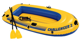 Лодка надувная двухместная Challenger-2 Set Intex