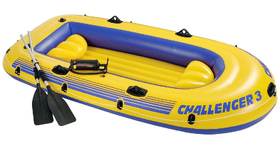 Надувная трёхместная лодка Challenger-3 Set Intex