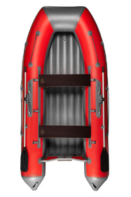 Надувная ПВХ лодка X-River Agent 390 НДНД (оранжево-серый, серая фурнитура)