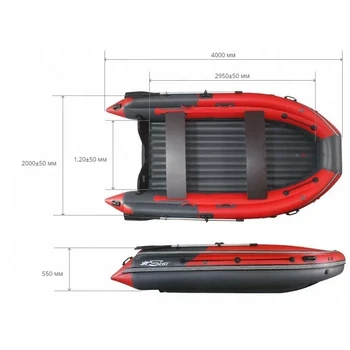 Лодка ПВХ Риф SKAT TRITON 400NDFi с интегрированным фальшбортом - min