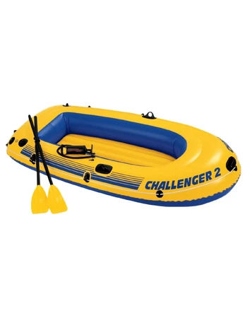 Лодка надувная двухместная Challenger-2 Set Intex
