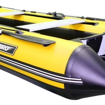 Лодка Polar Bird 340М (Лайт) НДНД Стеклокомпозит (Чёрно-жёлтый) - min