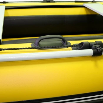 Лодка Polar Bird 340М (Лайт) НДНД Стеклокомпозит (Чёрно-жёлтый) - min