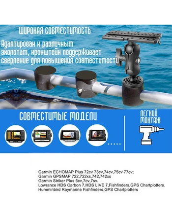Кронштейн для эхолота 360 градусов / Держатель для эхолота