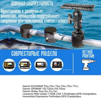 Кронштейн для эхолота 360 градусов / Держатель для эхолота - min