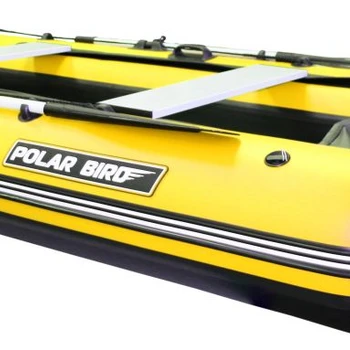Лодка Polar Bird 340М (Лайт) Стеклокомпозит (Чёрно-желтый) - min