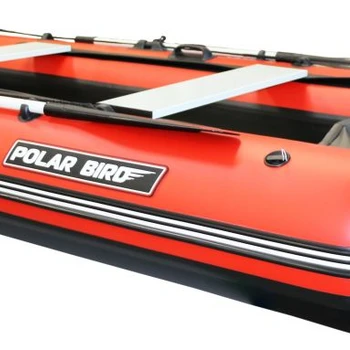 Лодка Polar Bird 340М (Лайт) Стеклокомпозит (Чёрно-красный) - min