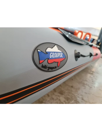 Лодка Grouper GR 350 НДНД (серо - красный) модель 2026 г