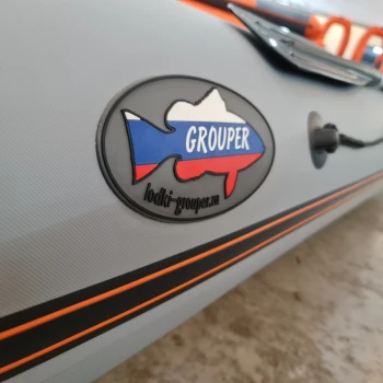 Лодка Grouper GR 350 НДНД (серо - красный) модель 2026 г - min