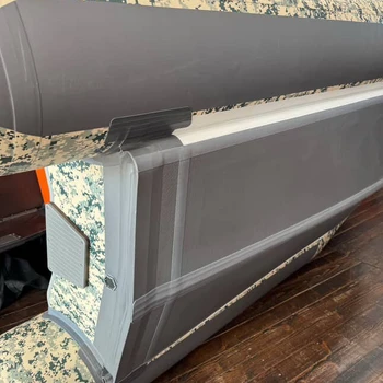 Надувная ПВХ лодка X-River Rocky 375 (пиксель, черная фурнитура) + дублирование тканью ПВХ дна - min