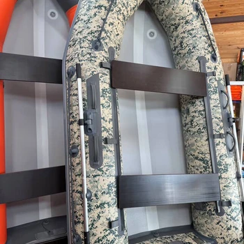 Надувная ПВХ лодка X-River Rocky 375 (пиксель, черная фурнитура) + дублирование тканью ПВХ дна - min