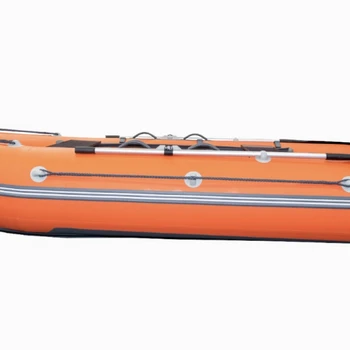 Надувная ПВХ лодка X-River Rocky 355 (оранжевый, серая фурнитура) + дублирование тканью ПВХ дна - min