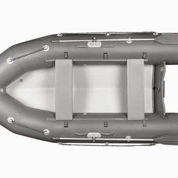Надувная ПВХ лодка X-River Rocky 355 (оранжевый, серая фурнитура) + дублирование тканью ПВХ дна - min