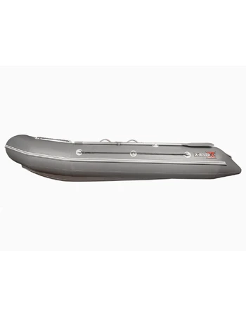 Надувная ПВХ лодка X-River Rocky 335 (синий, черная фурнитура) + дублирование тканью ПВХ дна