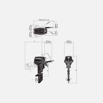Лодочный мотор Tohatsu M 15 D2 S - min