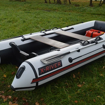 Надувная ПВХ лодка X-River Agent 360 НДНД (серо-белая , серая фурнитура) - min