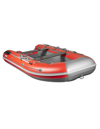 Надувная ПВХ лодка X-River Agent 390 НДНД (оранжево-серый, серая фурнитура)