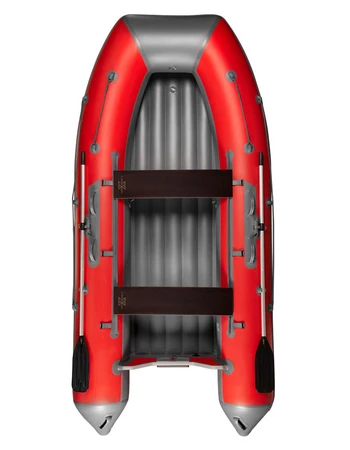 Надувная ПВХ лодка X-River Agent 390 НДНД (оранжево-серый, серая фурнитура)