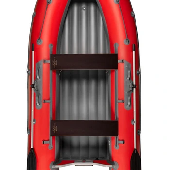 Надувная ПВХ лодка X-River Agent 390 НДНД (оранжево-серый, серая фурнитура) - min