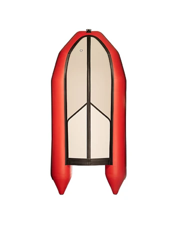 Надувная ПВХ лодка X-River Rocky 335 (красный , серая фурнитура) + дублирование тканью ПВХ дна
