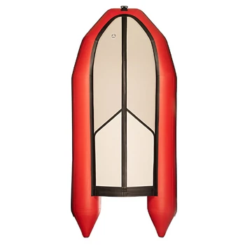 Надувная ПВХ лодка X-River Rocky 335 (красный , серая фурнитура) + дублирование тканью ПВХ дна - min