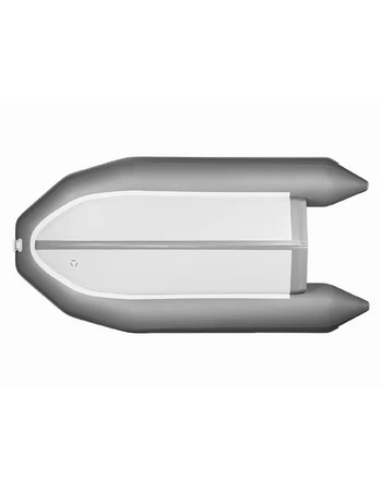 Надувная ПВХ лодка X-River Rocky 335 (серый, белая фурнитура) + дублирование тканью ПВХ дна