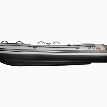 Надувная ПВХ лодка X-River Grace Wind 380 НДНД (пиксель - серый , серая фурнитура) - min