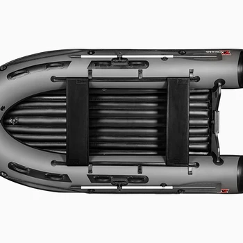 Надувная ПВХ лодка X-River Grace Wind 380 НДНД (пиксель - серый , серая фурнитура) - min