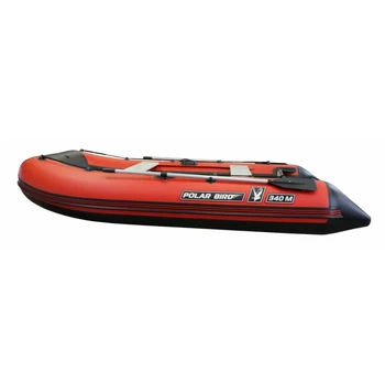 Лодка Polar Bird 385M Merlin НДНД | Стеклокомпозит | чёрно-красный | - min