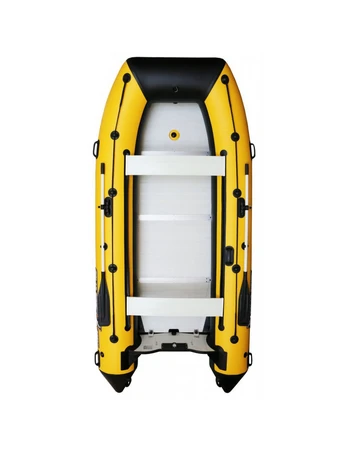 Лодка Polar Bird 420E New Eagle Стеклокомпозит (черно-желтый) модель 2025 г