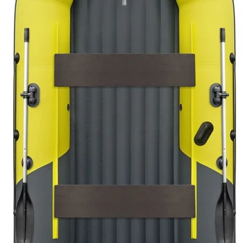 Лодка надувная ПВХ Таймень NX 3800 НДНД PRO MAX желтый/графит - min