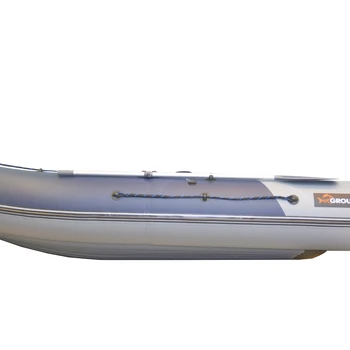 Лодка Grouper GR 375W (кокпит 92 см) НДНД (серо - красный) модель 2025 г - min