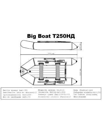 Лодка ПВХ Big Boat Т250НД